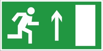 Знак «Направление к эвакуационному выходу прямо»