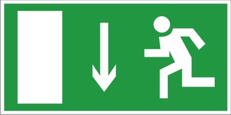 Знак «Указатель двери эвакуационного выхода (левосторонний)»